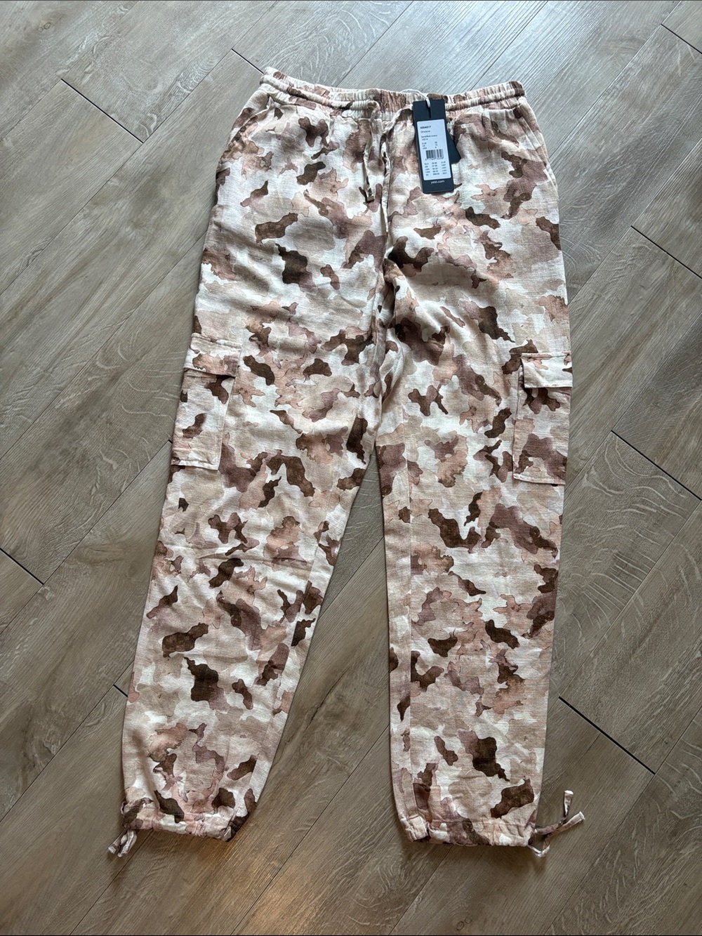 NWT Yest Camo Viscose & Linen pants Size 6